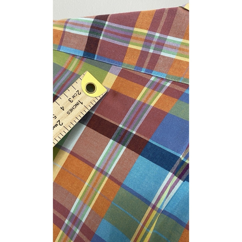 Polo Ralph Lauren Classic Fit Multicolor Plaid Men's Large Short‎ Sleeve Shirt - Picture 8 of 8